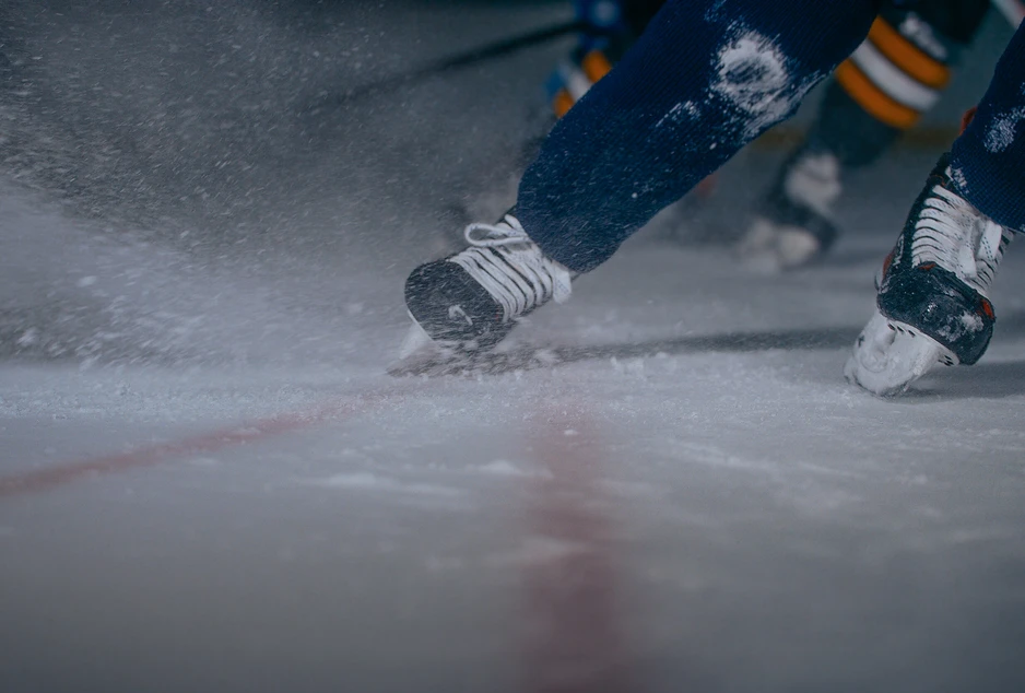 Coup de patin sur la glace
